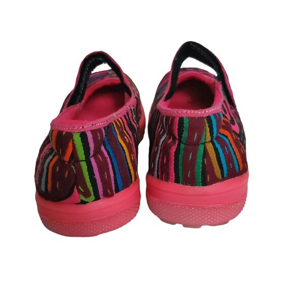 Motalas Girls Pink Tribal Print Mary Jane Handmade Baby Mafalda Shoes Size 30 - Picture 7 of 16
